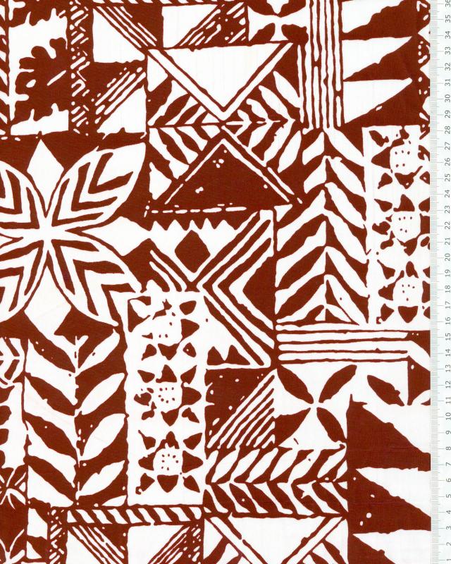 Polynesian fabric MAOHIS Brown - Tissushop